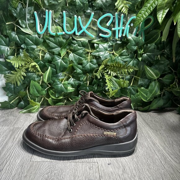 Mephisto Air Jet Men\'s Size 9 Oxford Sneakers Dark Brown Pebble Leather Casual main image 6